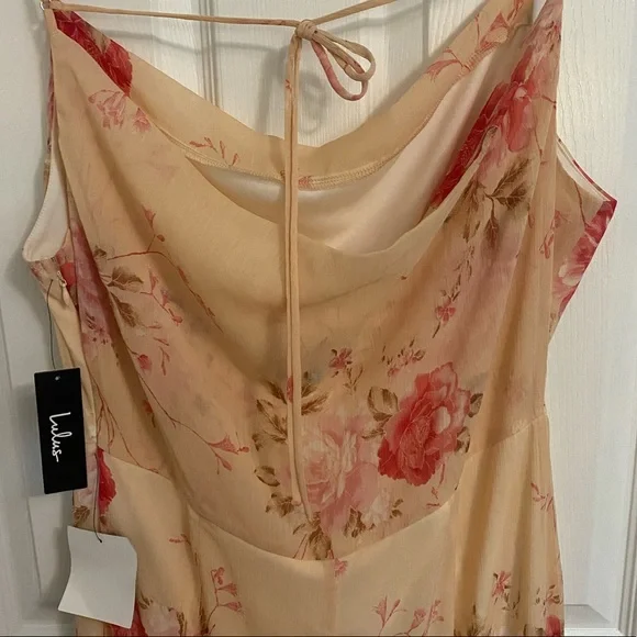 Lulu’s Floral Midi Dress NWT XL - Picture 3 of 11